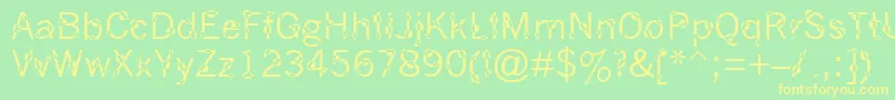 fuente DotYourEyes – Fuentes Amarillas Sobre Fondo Verde