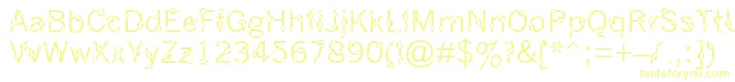 DotYourEyes-fontti – keltaiset fontit valkoisella taustalla