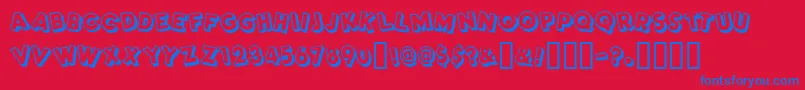 Dimwitright Font – Blue Fonts on Red Background