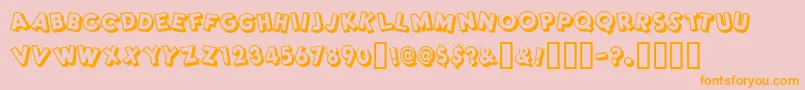 Dimwitright Font – Orange Fonts on Pink Background