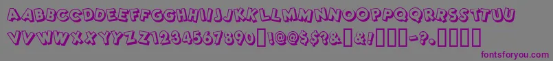 Шрифт Dimwitright – фиолетовые шрифты на сером фоне