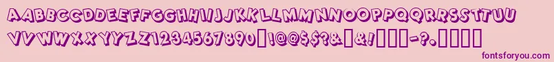 Dimwitright Font – Purple Fonts on Pink Background