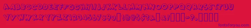 Dimwitright Font – Purple Fonts on Red Background