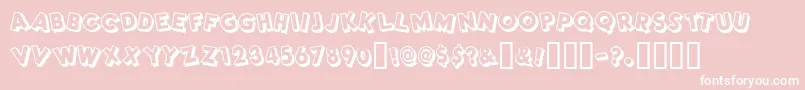 Dimwitright Font – White Fonts on Pink Background