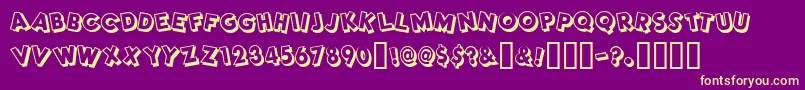 Dimwitright Font – Yellow Fonts on Purple Background