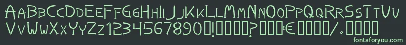 フォントNails – 黒い背景に緑の文字