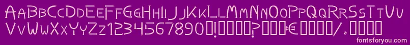 Nails Font – Pink Fonts on Purple Background