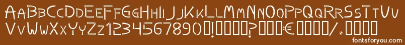Шрифт Nails – белые шрифты на коричневом фоне