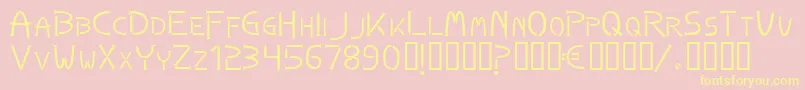 Nails Font – Yellow Fonts on Pink Background