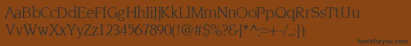 TridentsskRegular Font – Black Fonts on Brown Background