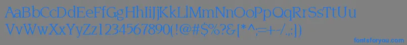 TridentsskRegular Font – Blue Fonts on Gray Background