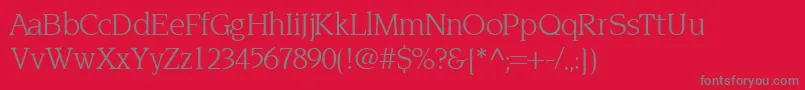TridentsskRegular Font – Gray Fonts on Red Background