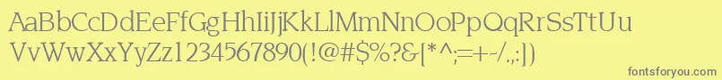 TridentsskRegular Font – Gray Fonts on Yellow Background