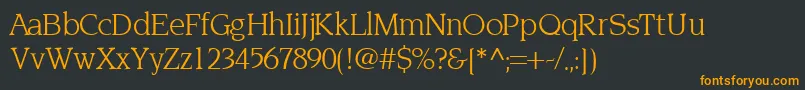 TridentsskRegular Font – Orange Fonts on Black Background