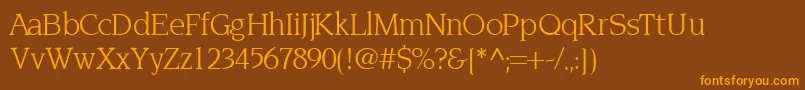 TridentsskRegular Font – Orange Fonts on Brown Background
