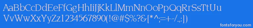 TridentsskRegular Font – Pink Fonts on Blue Background