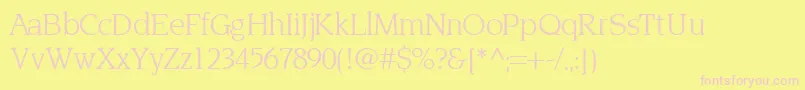 TridentsskRegular Font – Pink Fonts on Yellow Background