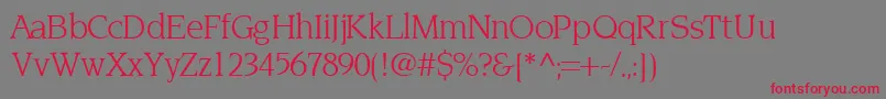 TridentsskRegular Font – Red Fonts on Gray Background