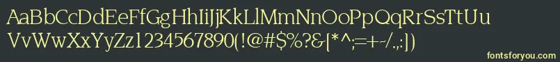 TridentsskRegular Font – Yellow Fonts on Black Background