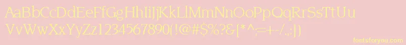 TridentsskRegular Font – Yellow Fonts on Pink Background