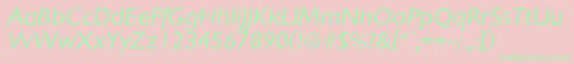 ChantillyantiqueItalic Font – Green Fonts on Pink Background