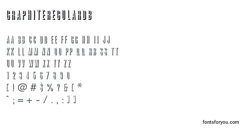 Schriftart GraphiteRegularDb – Alphabet, Zahlen, spezielle Symbole