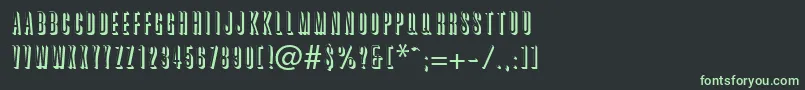 フォントGraphiteRegularDb – 黒い背景に緑の文字