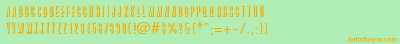 GraphiteRegularDb Font – Orange Fonts on Green Background