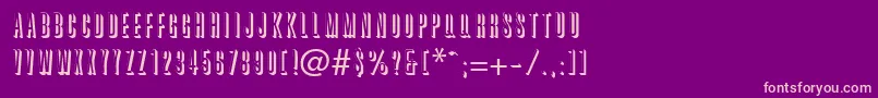 GraphiteRegularDb Font – Pink Fonts on Purple Background