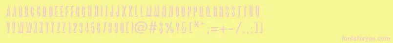 GraphiteRegularDb Font – Pink Fonts on Yellow Background