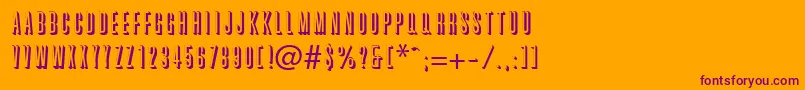 GraphiteRegularDb Font – Purple Fonts on Orange Background