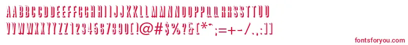 GraphiteRegularDb Font – Red Fonts on White Background