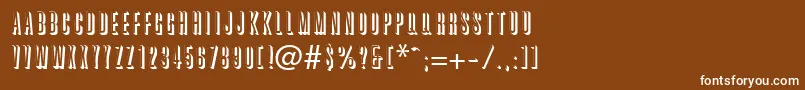 フォントGraphiteRegularDb – 茶色の背景に白い文字