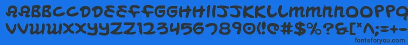 Шрифт MagicBeans – чёрные шрифты на синем фоне