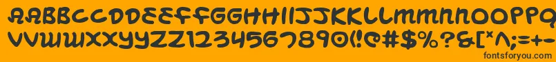 フォントMagicBeans – 黒い文字のオレンジの背景