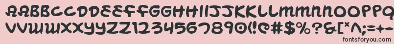 MagicBeans Font – Black Fonts on Pink Background