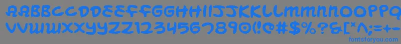 Шрифт MagicBeans – синие шрифты на сером фоне