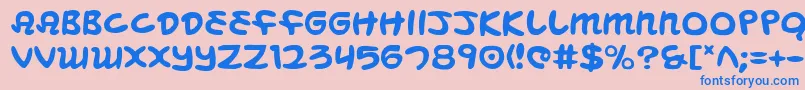 Шрифт MagicBeans – синие шрифты на розовом фоне