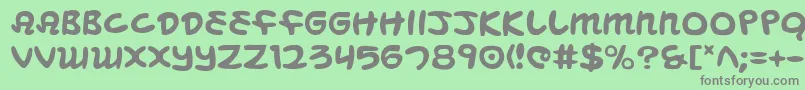 Шрифт MagicBeans – серые шрифты на зелёном фоне