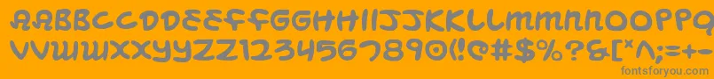 MagicBeans-Schriftart – Graue Schriften auf orangefarbenem Hintergrund
