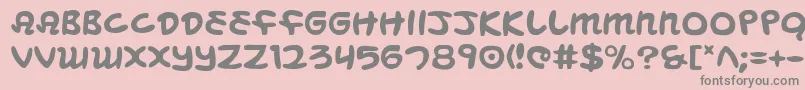 フォントMagicBeans – ピンクの背景に灰色の文字