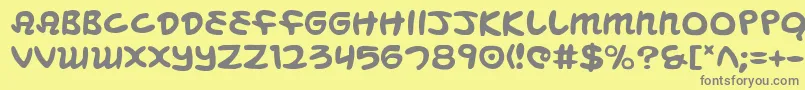 フォントMagicBeans – 黄色の背景に灰色の文字