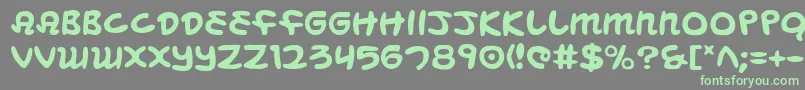 Шрифт MagicBeans – зелёные шрифты на сером фоне