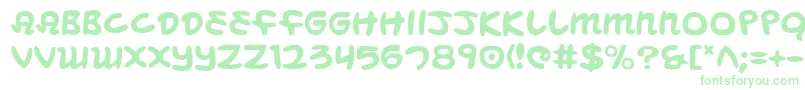MagicBeans-Schriftart – Grüne Schriften auf weißem Hintergrund