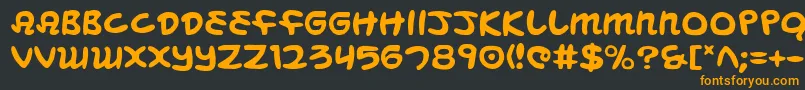 フォントMagicBeans – 黒い背景にオレンジの文字