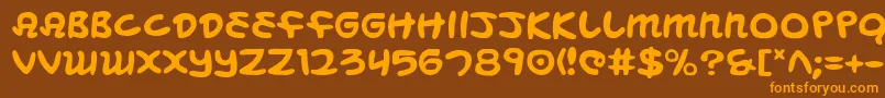 MagicBeans Font – Orange Fonts on Brown Background