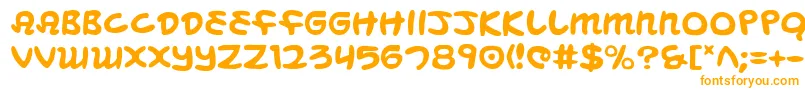 Шрифт MagicBeans – оранжевые шрифты на белом фоне