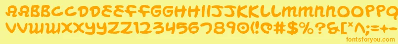 MagicBeans Font – Orange Fonts on Yellow Background