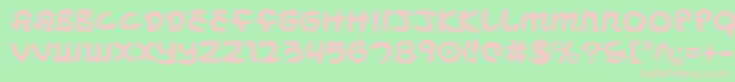 MagicBeans-fontti – vaaleanpunaiset fontit vihreällä taustalla