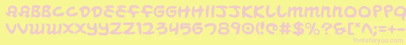 MagicBeans Font – Pink Fonts on Yellow Background